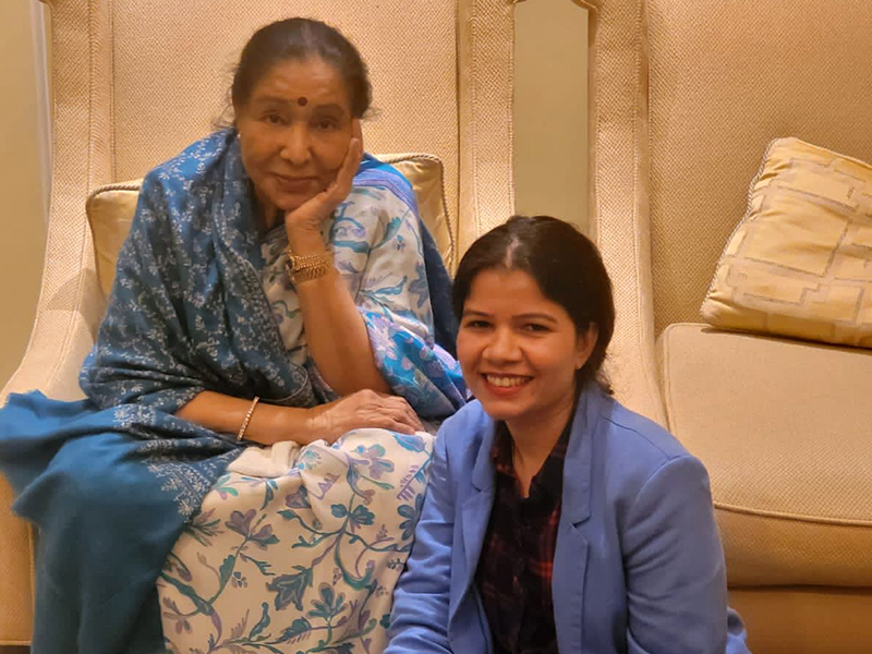 Film music session with Indian rockstar Asha Bhosle ji